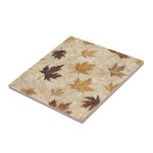 Timeless Botanical Harmony – Leaf in Warm Neutrals Tegeltje (Zijkant)