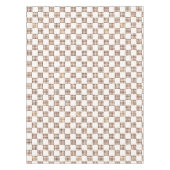 Timeless Brown and Beige Checkered Pattern Tafelkleed (Voorkant)