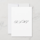 Timeless Calligraphy Classic White Wedding RSVP (Voorkant)