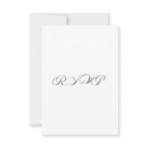 Timeless Calligraphy Classic White Wedding RSVP
