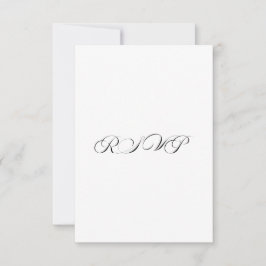 Timeless Calligraphy Classic White Wedding RSVP