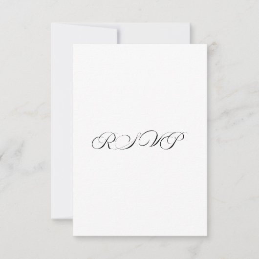 Timeless Calligraphy Classic White Wedding RSVP (Voorkant)
