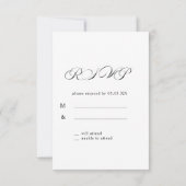 Timeless Calligraphy Classic White Wedding RSVP (Achterkant)