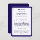 Timeless Catholic Monogrammed Enclosure Card Informatiekaartje (Voorkant / Achterkant)