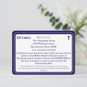 Timeless Catholic Monogrammed Enclosure Card Informatiekaartje (Staand voorkant)