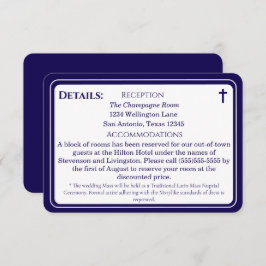 Timeless Catholic Monogrammed Enclosure Card Informatiekaartje