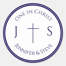 Timeless Catholic Monogrammed Ronde Sticker