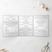 Timeless Catholic Monogrammed Trifold Program Drieluik Programma (Binnen)