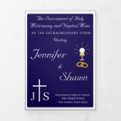 Timeless Catholic Monogrammed Trifold Program Drieluik Programma (Cover)