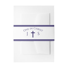 Timeless Catholic Monogrammed Uitnodigingen Wikkel