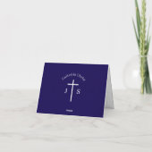 Timeless Catholic Monogrammed Wedding  Bedankkaart (Achterkant)
