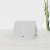 Timeless Catholic Monogrammed Wedding  Bedankkaart (Achterkant)