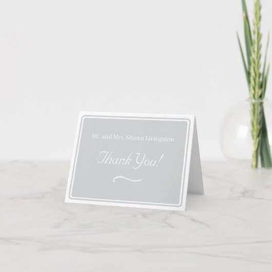 Timeless Catholic Monogrammed Wedding  Bedankkaart (Voorkant)