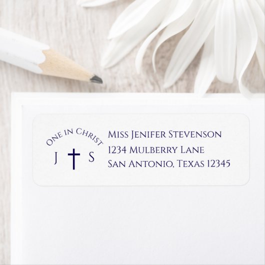 Timeless Catholic Monogrammed Wedding Etiket (Insitu)