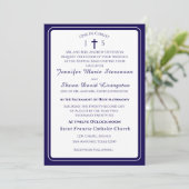 Timeless Catholic Monogrammed Wedding Invitation Kaart (Staand voorkant)