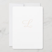 Timeless Catholic Monogrammed Wedding Invitation Kaart (Achterkant)