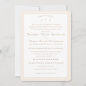 Timeless Catholic Monogrammed Wedding Invitation Kaart (Voorkant)