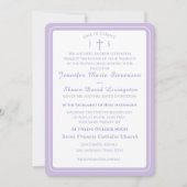 Timeless Catholic Monogrammed Wedding Invitation Kaart (Voorkant)