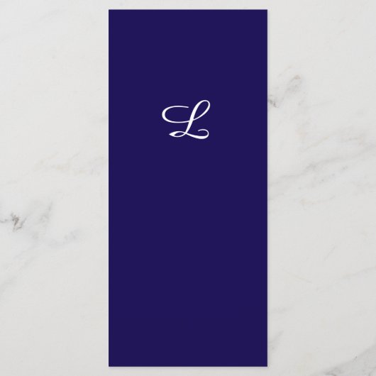 Timeless Catholic Monogrammed Wedding Menu (Achterkant)