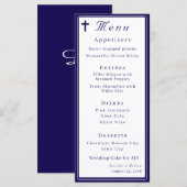 Timeless Catholic Monogrammed Wedding Menu (Voorkant / Achterkant)