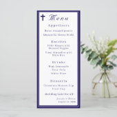 Timeless Catholic Monogrammed Wedding Menu (Staand voorkant)