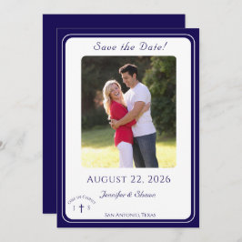 Timeless Catholic Monogrammed Wedding Save The Date