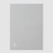 Timeless Catholic Monogrammed Wedding  Vellum Uitnodigingen (Voorkant)