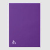 Timeless Catholic Monogrammed Wedding  Vellum Uitnodigingen (Voorkant)