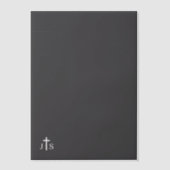 Timeless Catholic Monogrammed Wedding  Vellum Uitnodigingen (Voorkant)