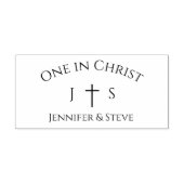 Timeless Catholic Monogrammed Zelfinktende Stempel (Design)