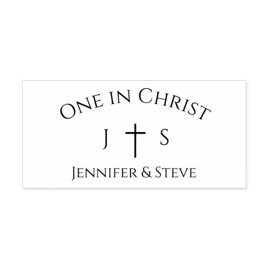 Timeless Catholic Monogrammed Zelfinktende Stempel (Design)