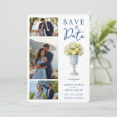 Timeless Chalice Vase Mediterranean Lemons Flowers Save The Date (Staand voorkant)