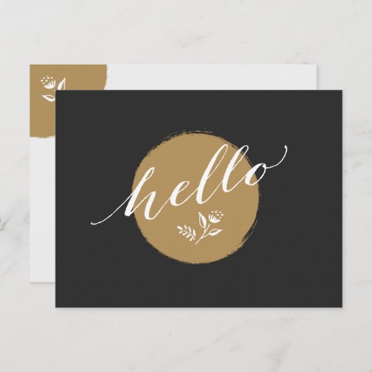 Timeless, charmante manier om "Hallo" te zeggen Briefkaart (Voorkant / Achterkant)