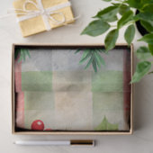 Timeless Christmas bells rice paper holly wreath  Tissuepapier (Geschenk)