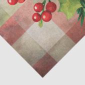 Timeless Christmas bells rice paper holly wreath  Tissuepapier (Detail)