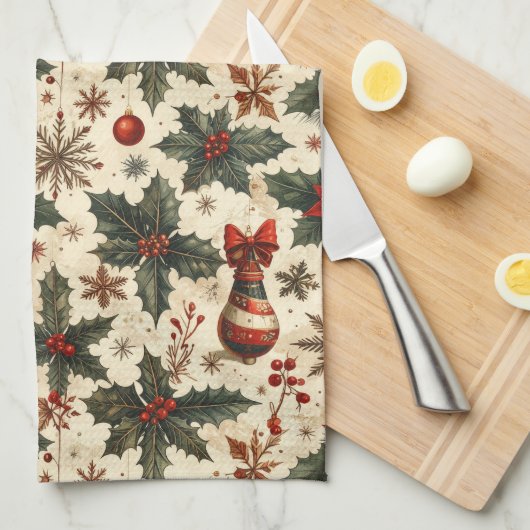 Timeless Christmas Theedoek (Quarter Fold)