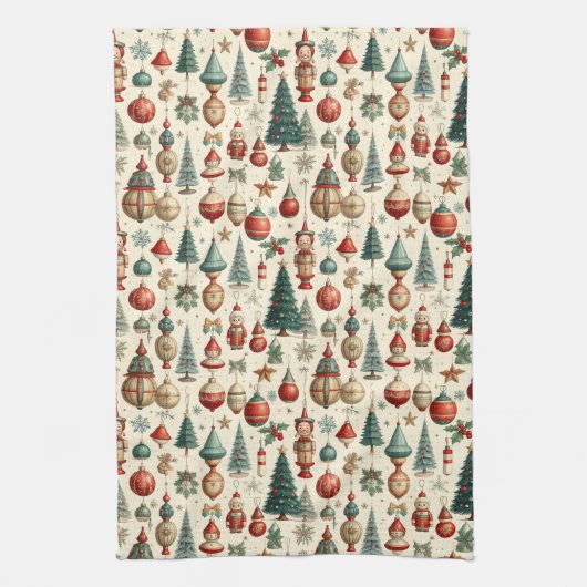 Timeless Christmas Toys Theedoek (Verticaal)