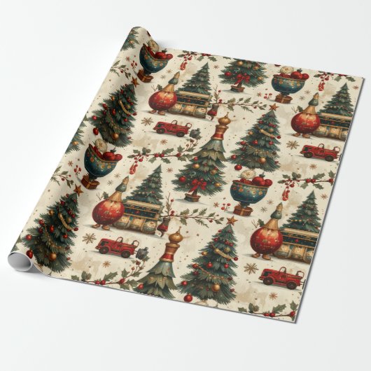 Timeless Christmas Vibes Cadeaupapier (Uitgerold)