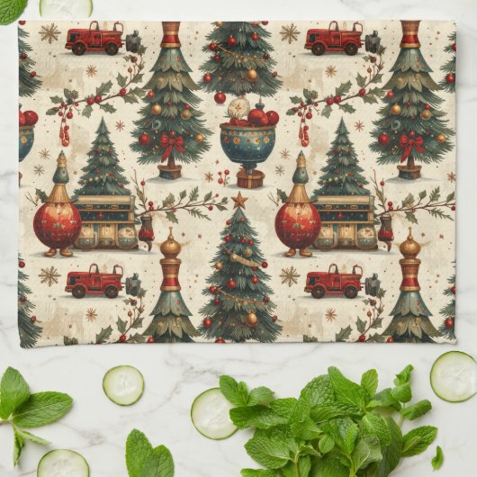 Timeless Christmas Vibes Theedoek (Gevouwen)