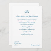 Timeless Classic British Style Wedding Invitation Kaart (Voorkant / Achterkant)