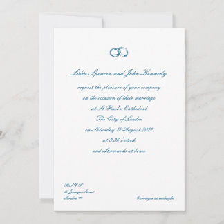Timeless Classic British Style Wedding Invitation Kaart