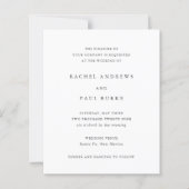 Timeless Classic Formal Wedding Invitation (Voorkant)