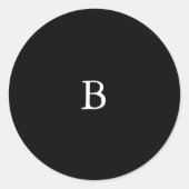 Timeless Classic Monogram Formal Wedding Ronde Sticker (Voorkant)
