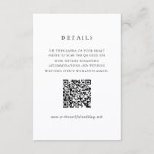 Timeless Classic QR Code Formal Wedding Informatiekaartje (Voorkant)
