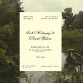 Timeless Cream Script Wedding Kaart