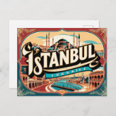 Timeless Crossroads Vintage & Retro Istanbul, Turk Briefkaart (Voorkant / Achterkant)