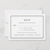 Timeless Ecru RSVP-kaart met keuze uit maaltijden RSVP Kaartje (Voorkant)