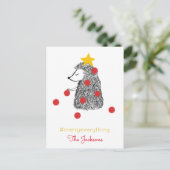 Timeless egel-structuur Merry Alles Holiday Feestdagenkaart (Staand voorkant)