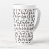 Timeless Egyptian Antiquities Digital Patterns Latte Mok (Rechterhoek)