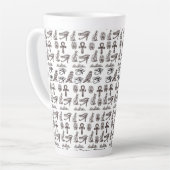 Timeless Egyptian Antiquities Digital Patterns Latte Mok (Linkerhoek)